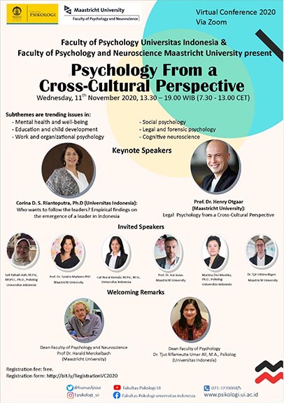 Fakultas Psikologi UI dan Maastricht University Belanda Selenggarakan “Psychology from A Cross-Cultural Perspective”